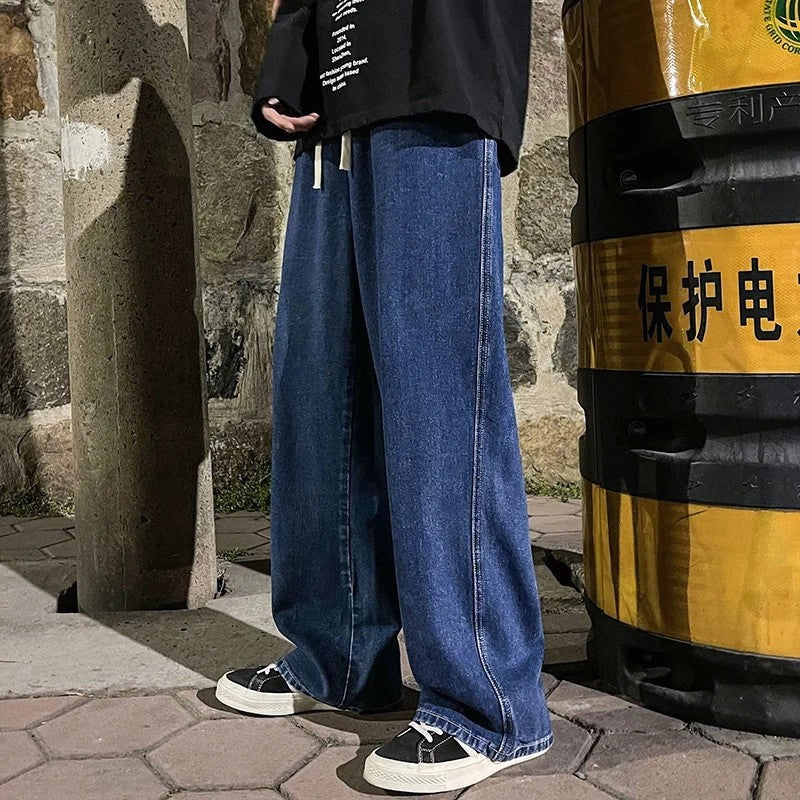 Rivaro Relaxed Wide-Leg Denim Pants
