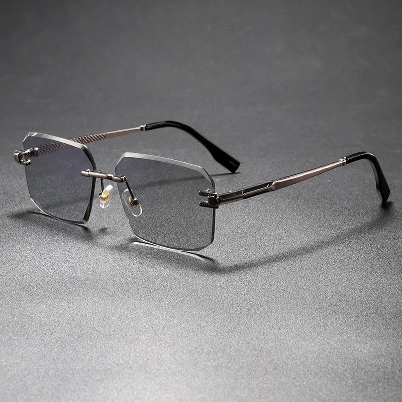 Rivaro Rimless Geometric Metal Eyeglasses