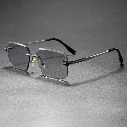 Rivaro Rimless Geometric Metal Eyeglasses