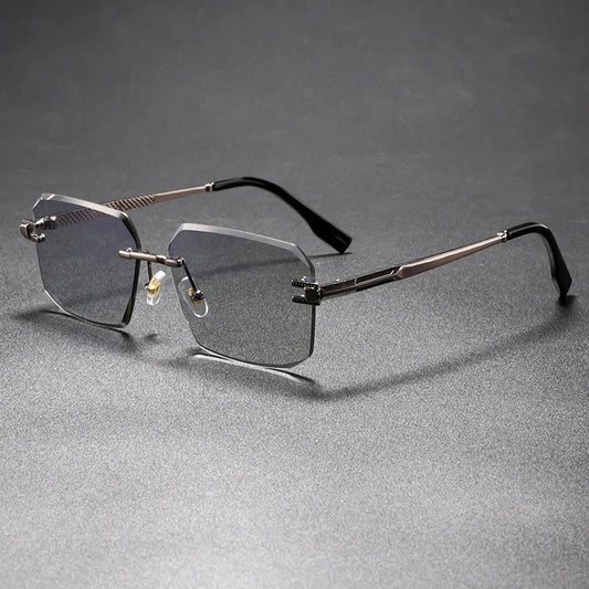 Rivaro Rimless Geometric Metal Eyeglasses