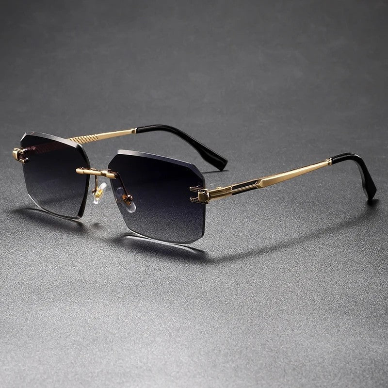 Rivaro Rimless Geometric Metal Eyeglasses