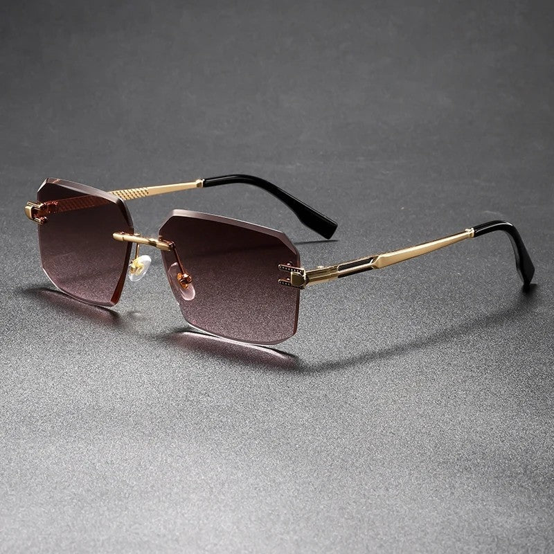 Rivaro Rimless Geometric Metal Eyeglasses