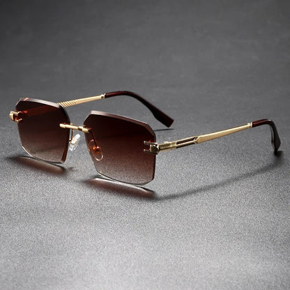Rivaro Rimless Geometric Metal Eyeglasses