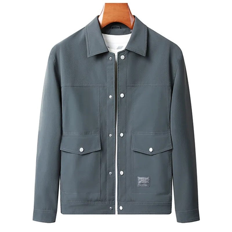 Rovien Relaxed Snap-Front Utility Jacket