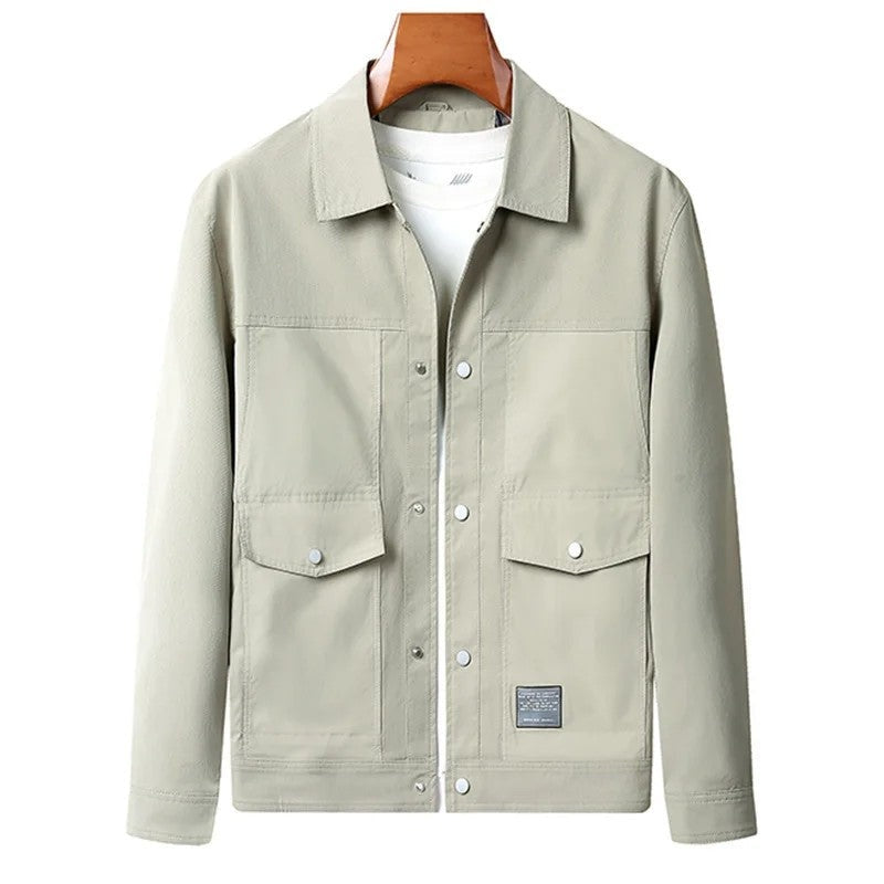 Rovien Relaxed Snap-Front Utility Jacket
