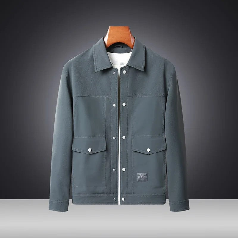 Rovien Relaxed Snap-Front Utility Jacket
