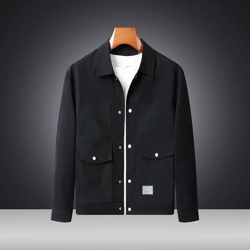 Rovien Relaxed Snap-Front Utility Jacket