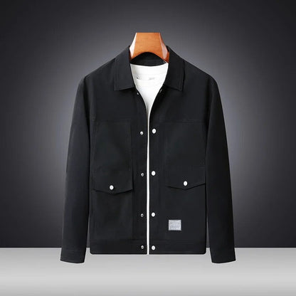Rovien Relaxed Snap-Front Utility Jacket