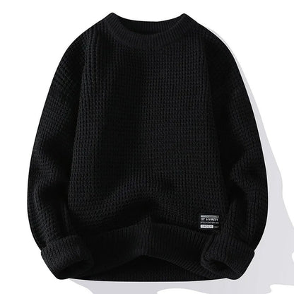 Rovik Textured Waffle Knit Pullover Sweater