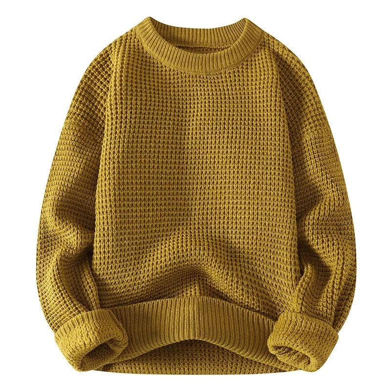 Rovik Textured Waffle Knit Pullover Sweater