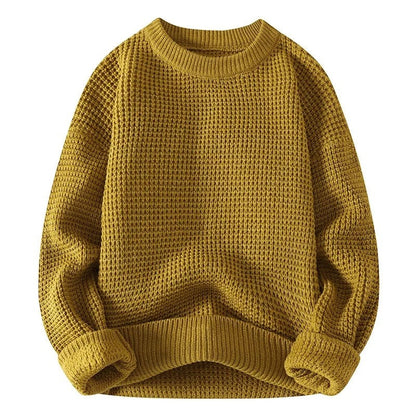 Rovik Textured Waffle Knit Pullover Sweater