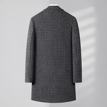 Ruvier Tailored Wool Blend Overcoat