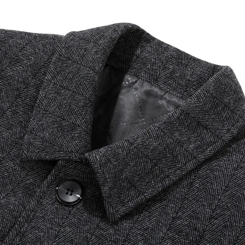 Ruvier Tailored Wool Blend Overcoat