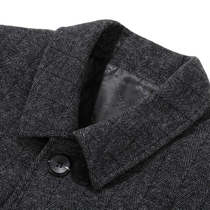 Ruvier Tailored Wool Blend Overcoat