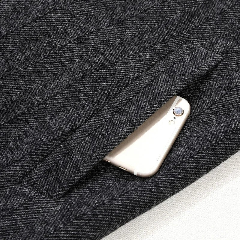 Ruvier Tailored Wool Blend Overcoat