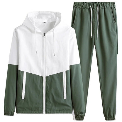 Ruvino Colorblock Hooded Windbreaker Tracksuit