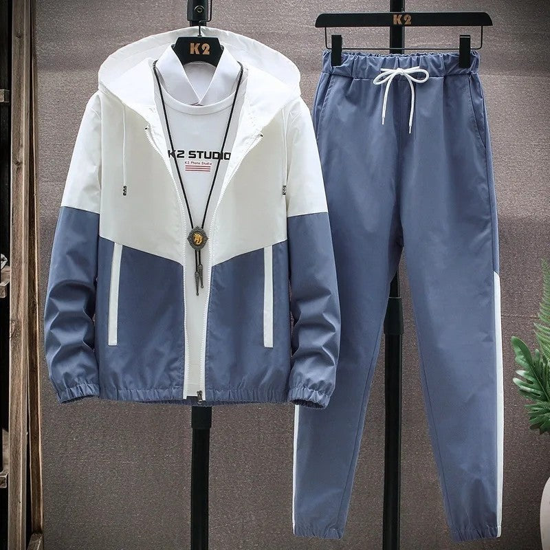 Ruvino Colorblock Hooded Windbreaker Tracksuit