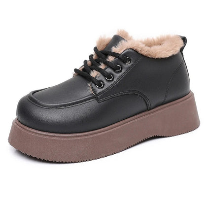 Sabriel Platform Faux Fur Lace-Up Sneakers