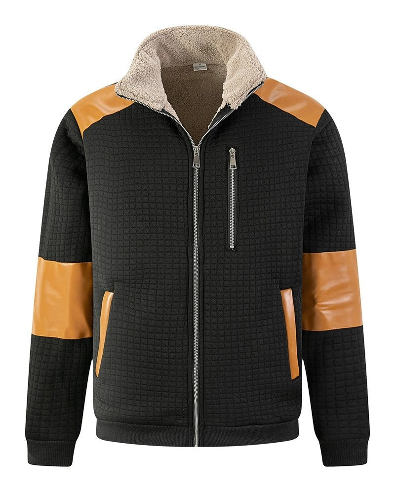 Samuel Quilted Fleece Panel Zip Jacket