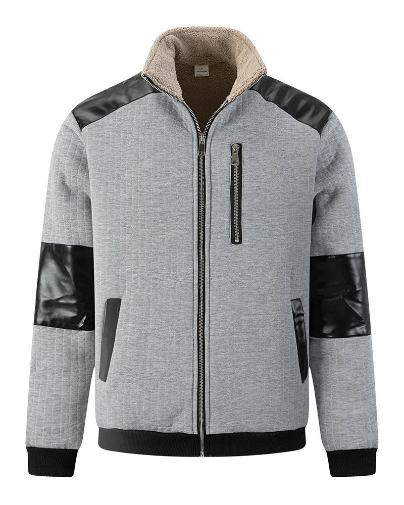 Samuel Quilted Fleece Panel Zip Jacket