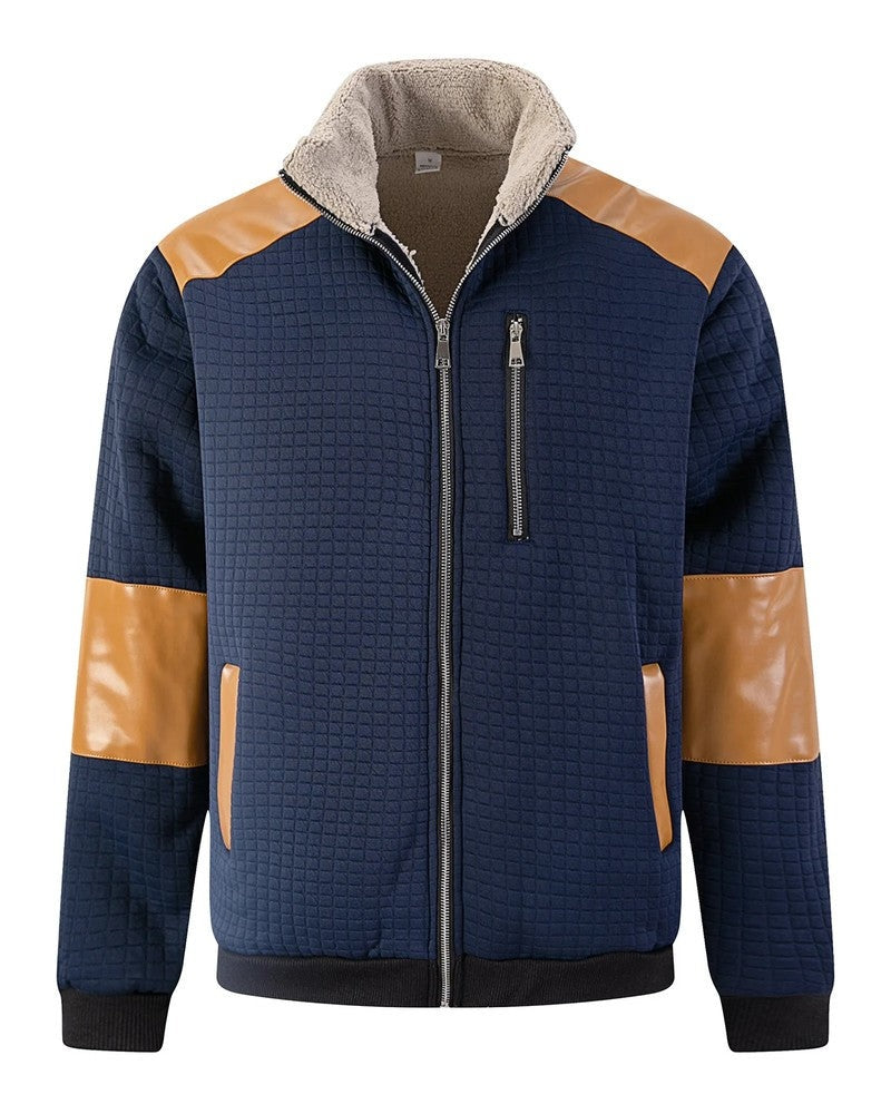 Samuel Quilted Fleece Panel Zip Jacket