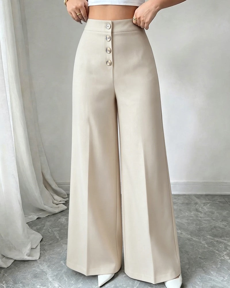 Sara Women's Wide-Leg High Waist Pants