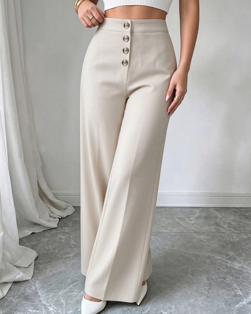 Sara Women's Wide-Leg High Waist Pants