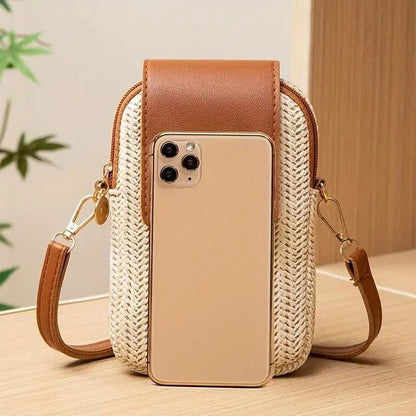 Sarona Woven Straw Crossbody Bag