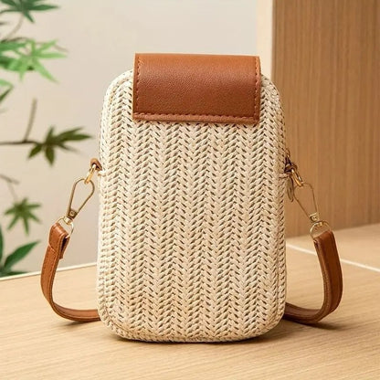 Sarona Woven Straw Crossbody Bag