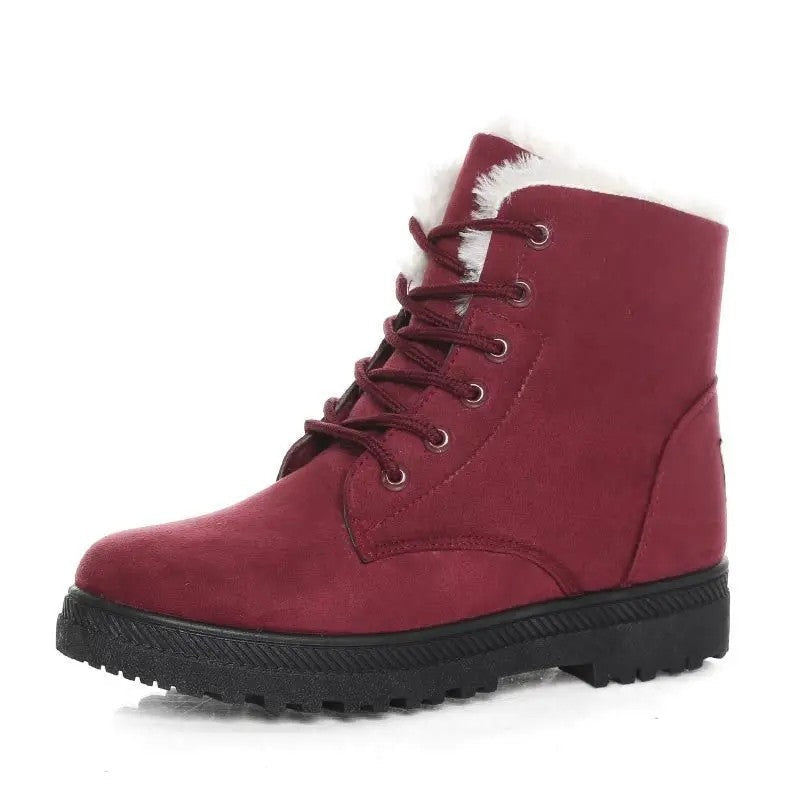 Saviour Fleece Lined Lace-Up Ankle Boots