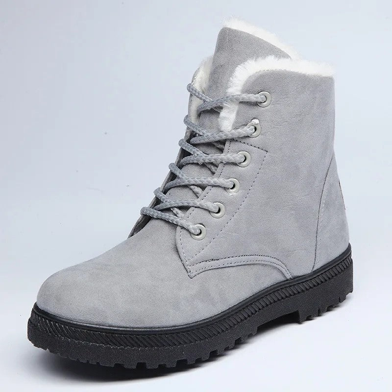 Saviour Fleece Lined Lace-Up Ankle Boots