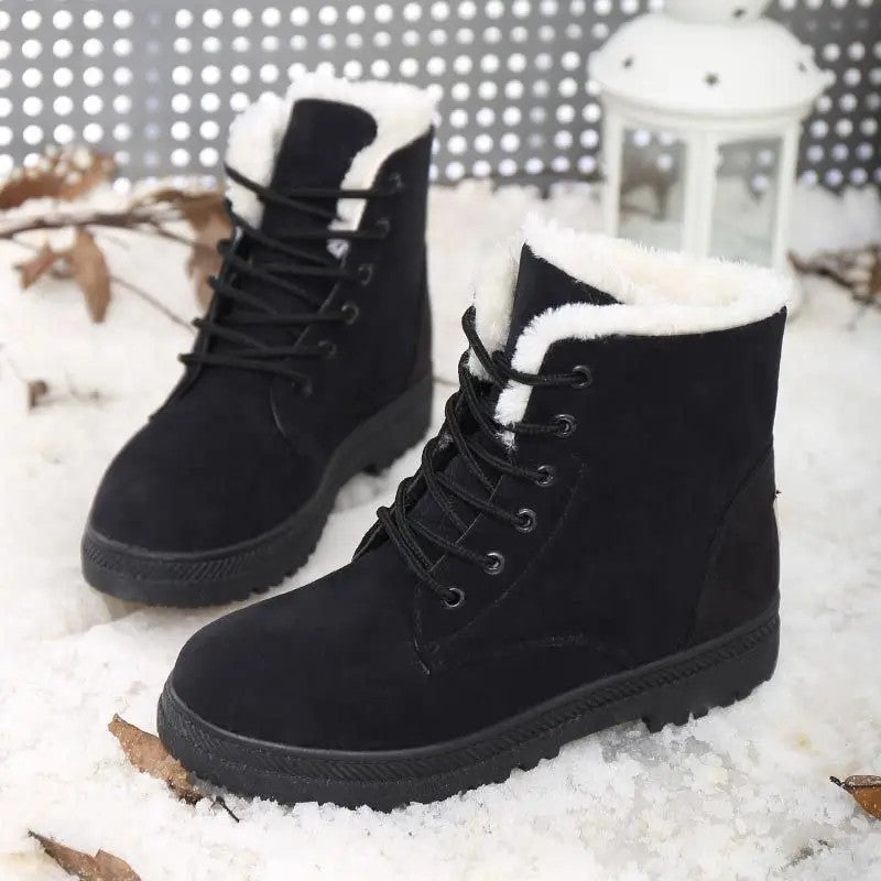 Saviour Fleece Lined Lace-Up Ankle Boots