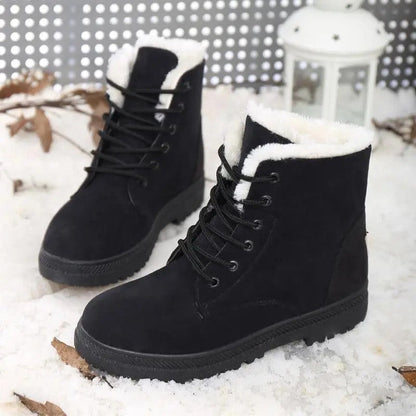 Saviour Fleece Lined Lace-Up Ankle Boots