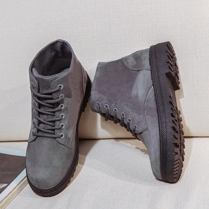 Saviour Fleece Lined Lace-Up Ankle Boots