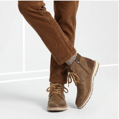 Sebastian Rugged Side-Zip Leather Boots