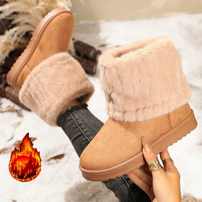 Selvica Plush Lined Winter Ankle Boots