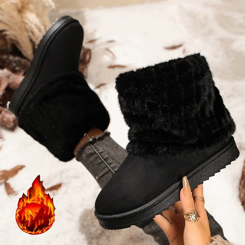 Selvica Plush Lined Winter Ankle Boots