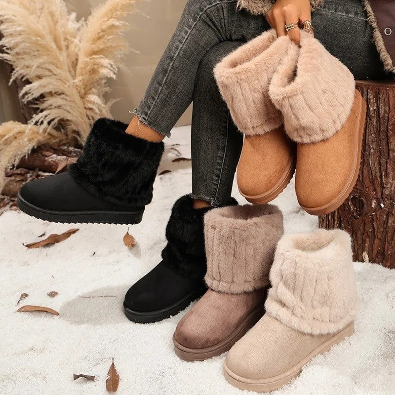 Selvica Plush Lined Winter Ankle Boots