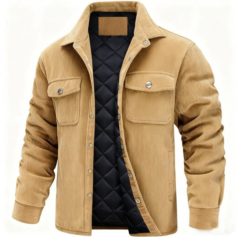 Sergio Corduroy Quilted Lined Shirt Jacket