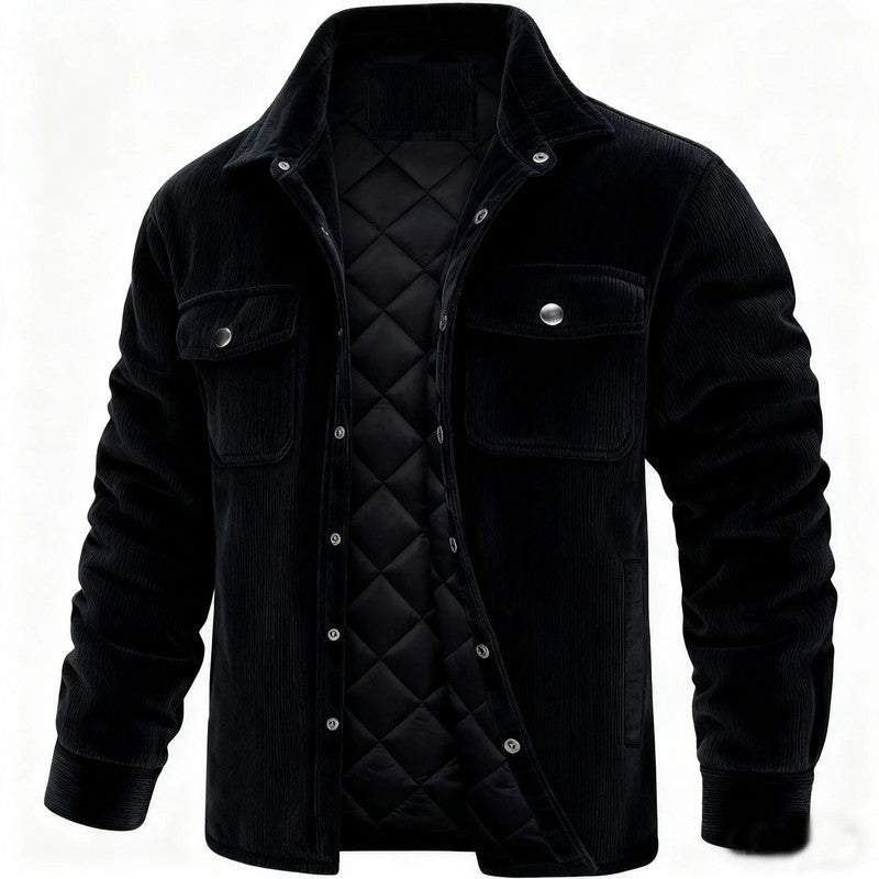Sergio Corduroy Quilted Lined Shirt Jacket