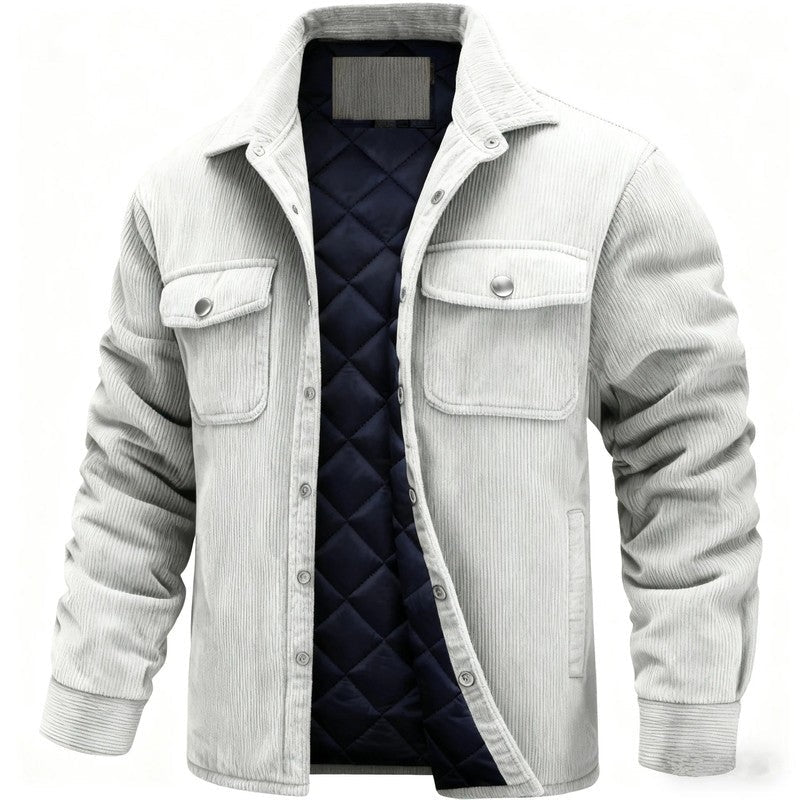 Sergio Corduroy Quilted Lined Shirt Jacket