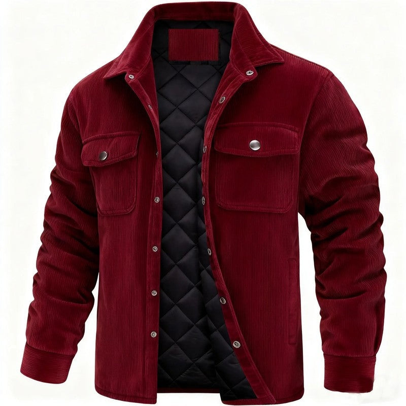 Sergio Corduroy Quilted Lined Shirt Jacket