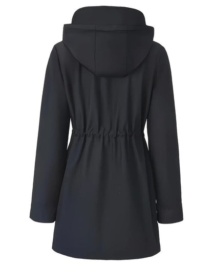 Sienna Hooded Plaid Lined Rain Jacket