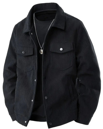 Solene Corduroy Button-Up Shirt Jacket