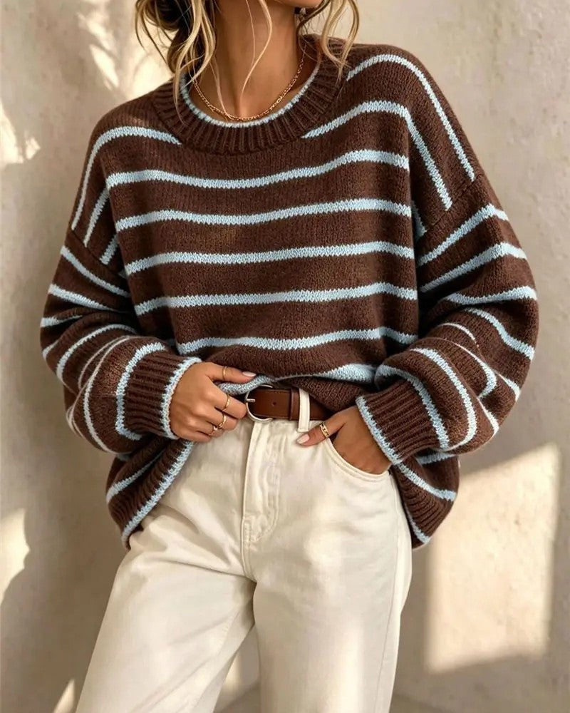Stella Women's Relaxed Stripe Knit Sweater