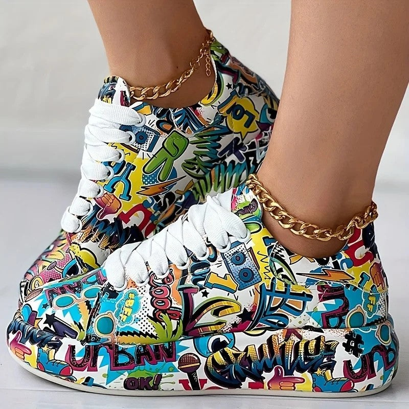 Teresa Women's Graphic High-Top Street Sneakers