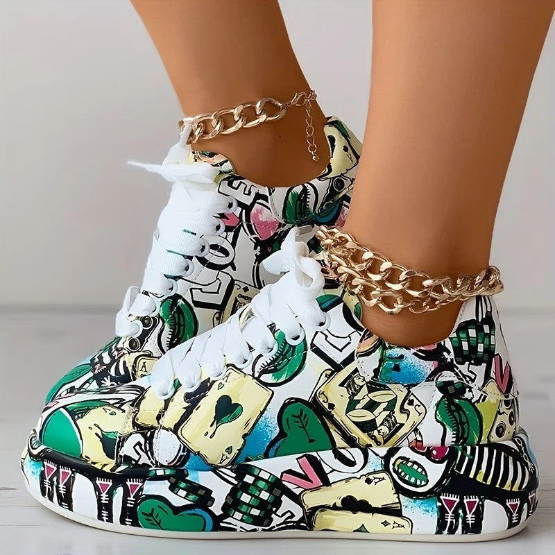 Teresa Women's Graphic High-Top Street Sneakers