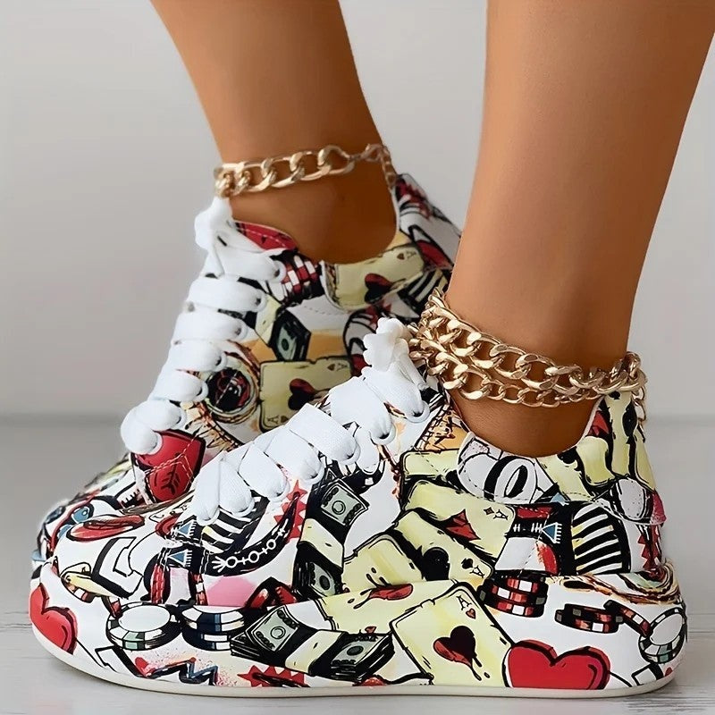 Teresa Women's Graphic High-Top Street Sneakers