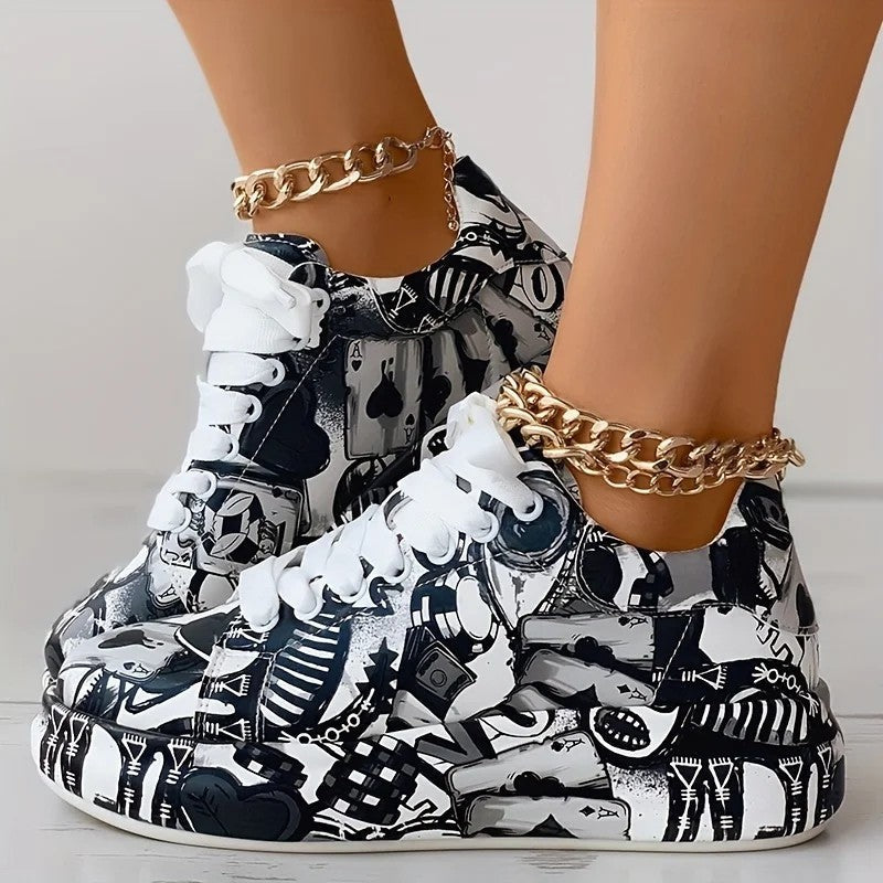 Teresa Women's Graphic High-Top Street Sneakers