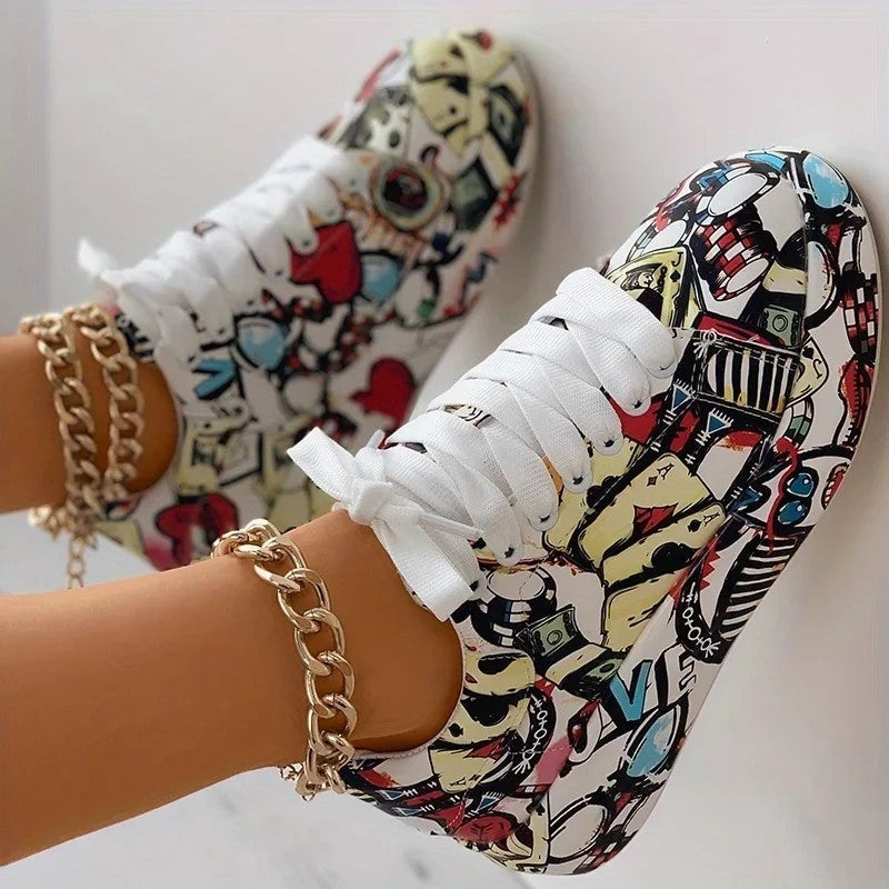 Teresa Women's Graphic High-Top Street Sneakers